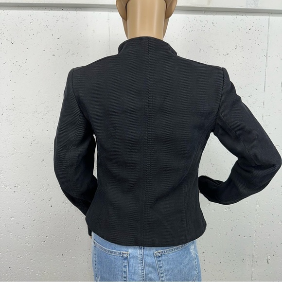 DUBUC Size 4 Black Ribbed Fitted Jacket - Picture 4 of 13
